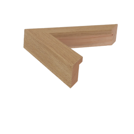 Side view of Classic I picture frame in oak grain