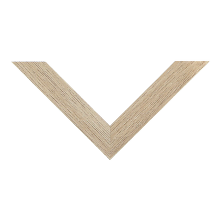Top view of Classic I picture frame in oak grain