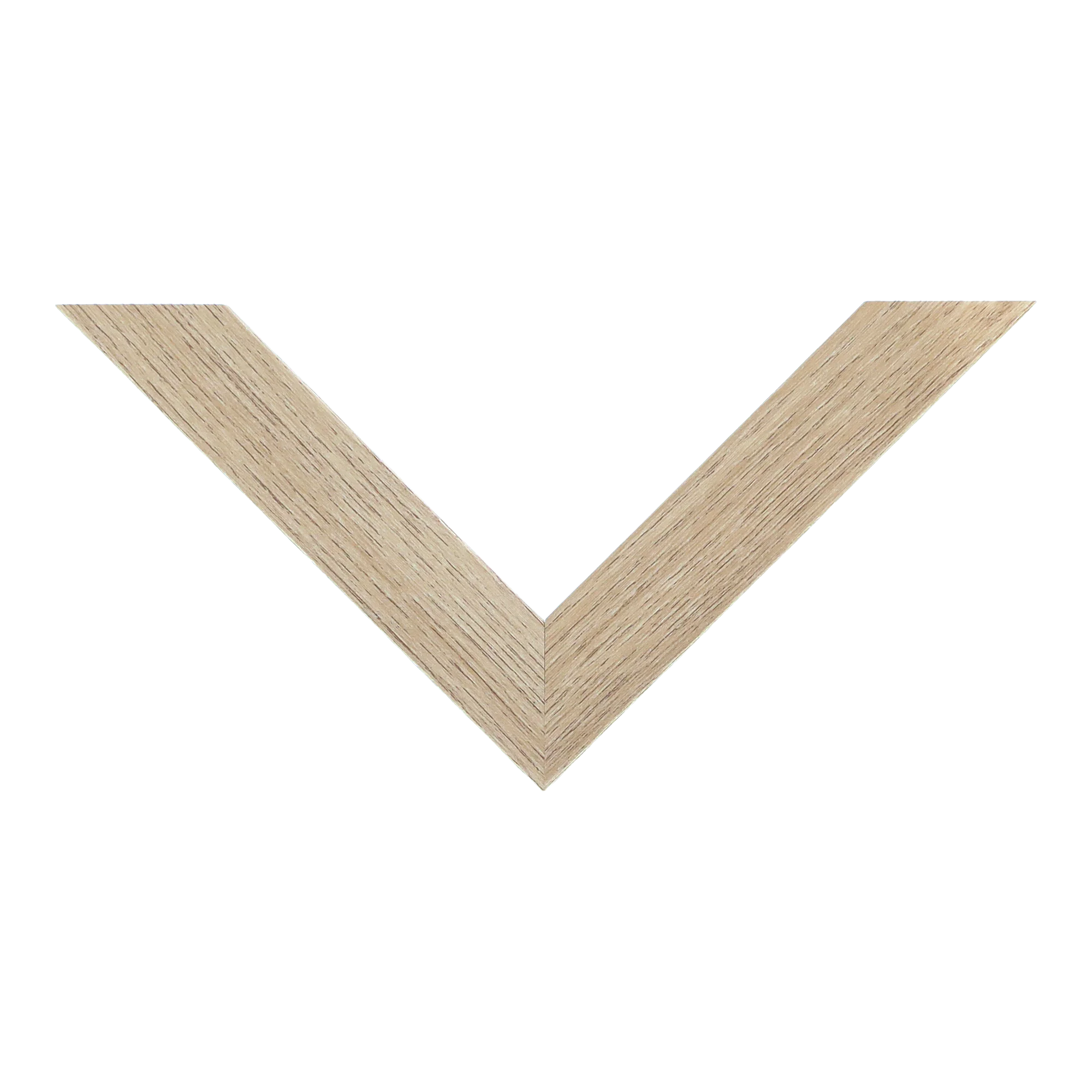 Top view of Classic I picture frame in oak grain