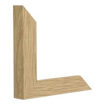 Vertical view of classic i oak picture frame sample