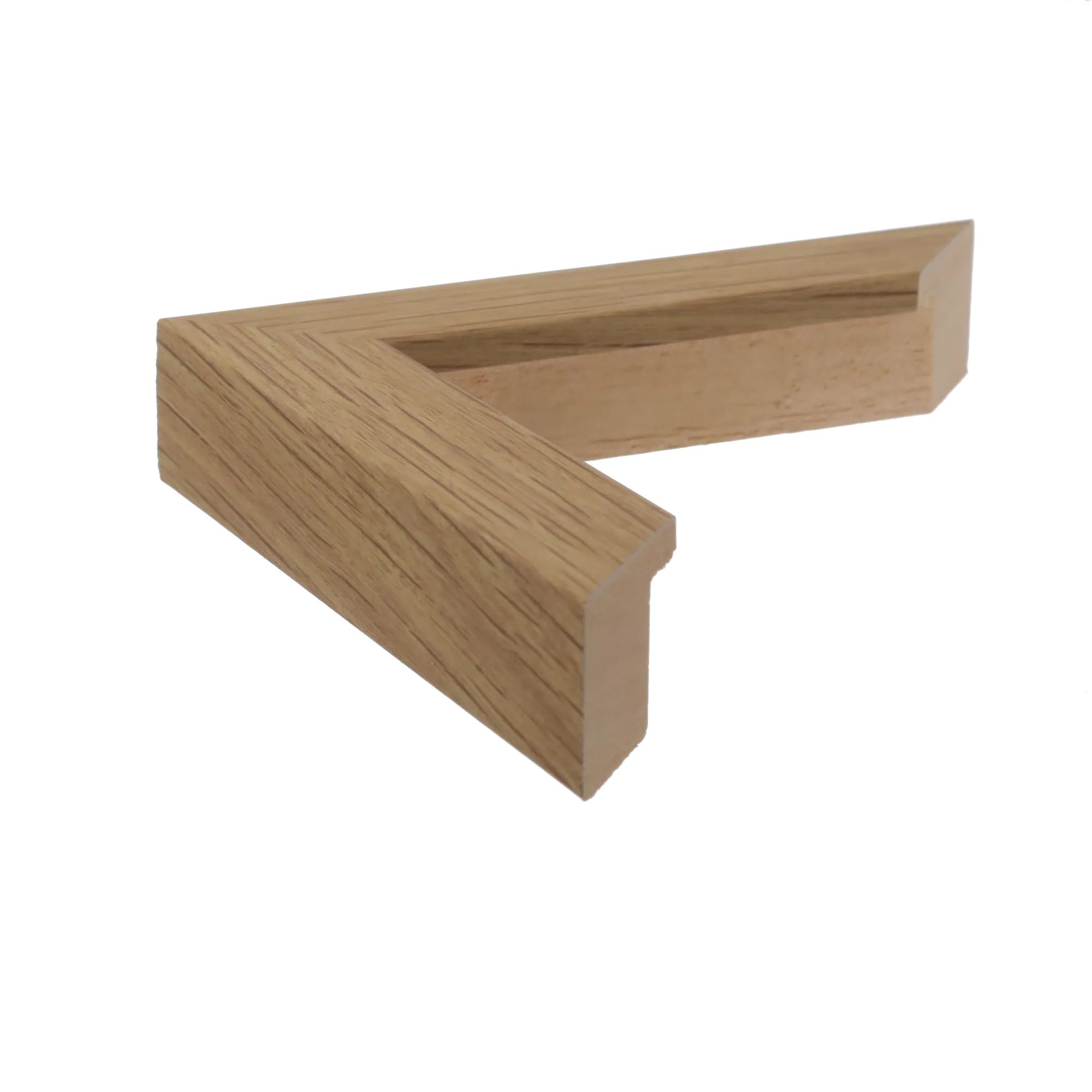 Side view of Classic I picture frame in oak