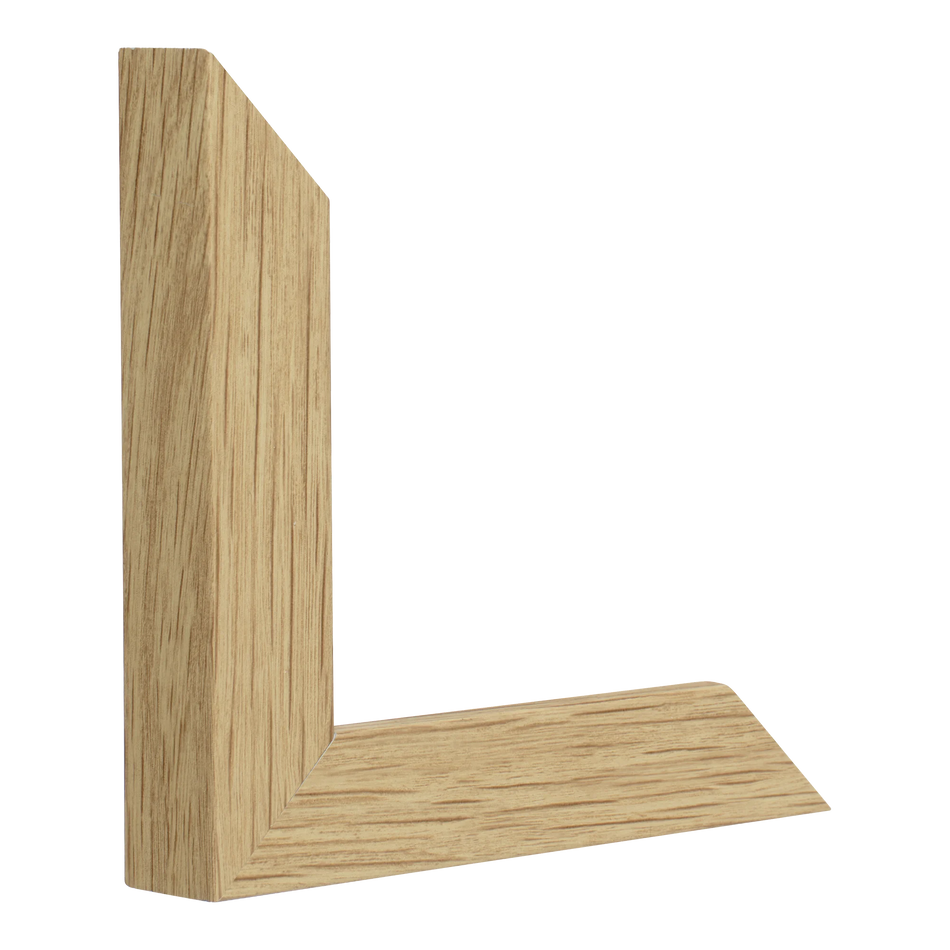 Vertical view of classic i oak picture frame