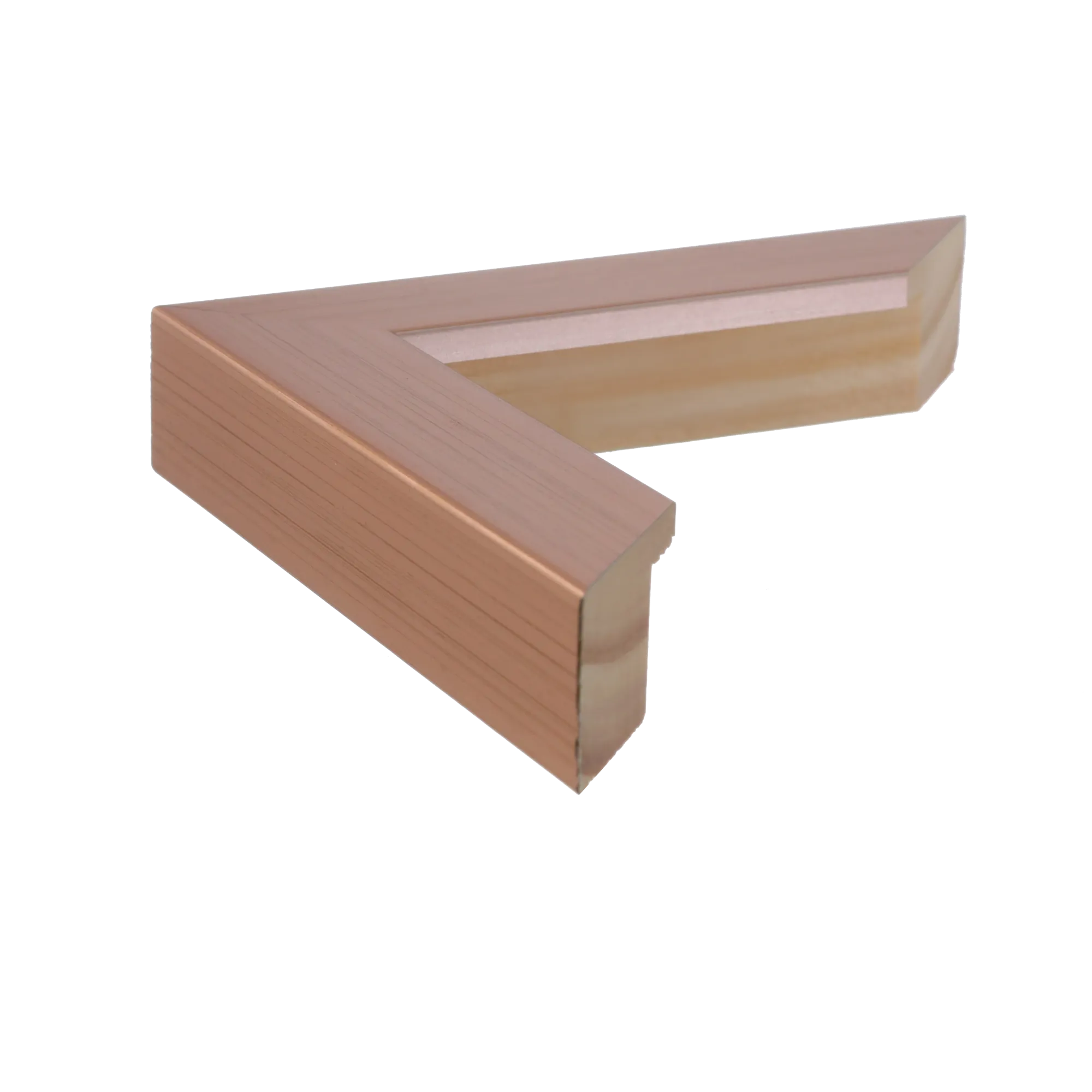 Side view of Classic I picture frame in rose gold