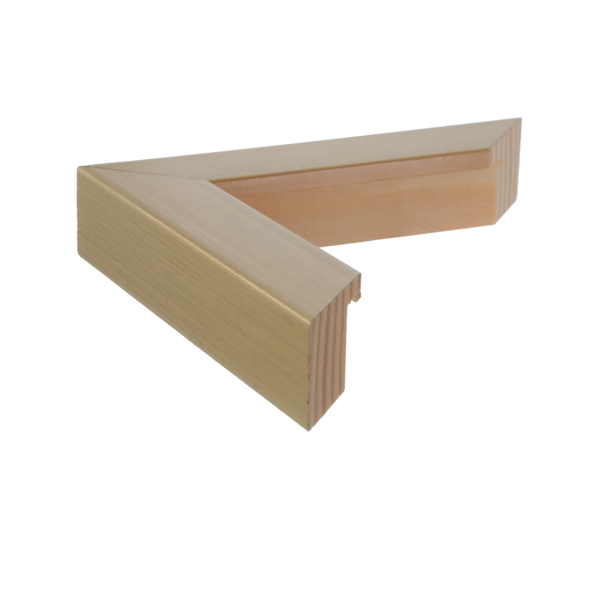 Side view of Classic I picture frame in soft gold