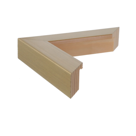 Side view of Classic I picture frame in soft gold