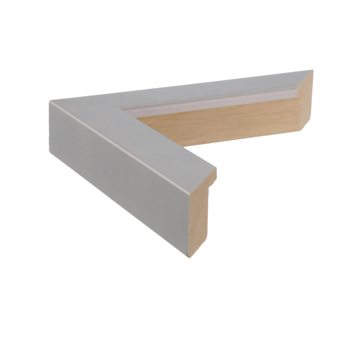 Side view of Classic I picture frame in silver