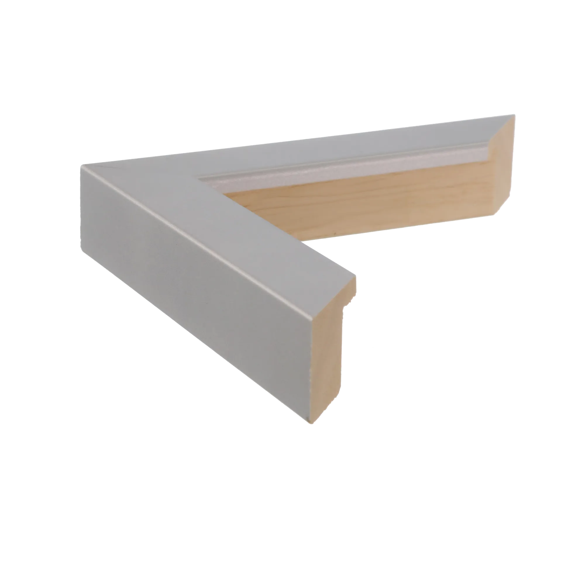 Side view of Classic I picture frame in silver