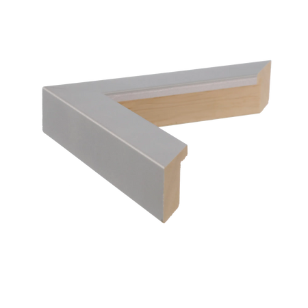 Side view of Classic I picture frame in silver