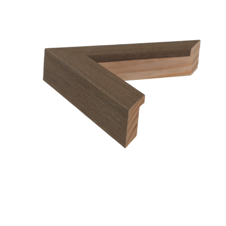 Side view of Classic I picture frame in walnut grain
