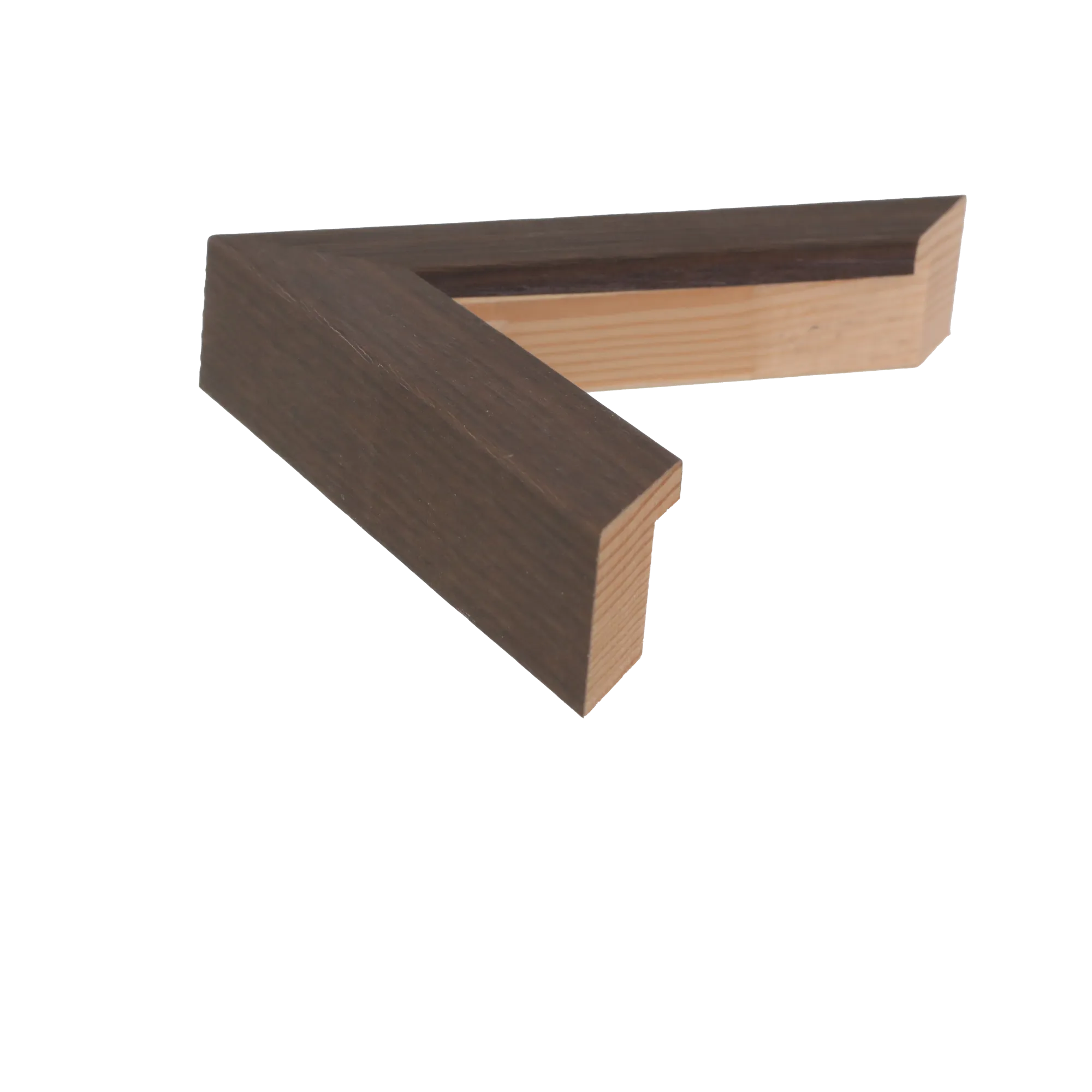 Side view of Classic I picture frame in wenge grain