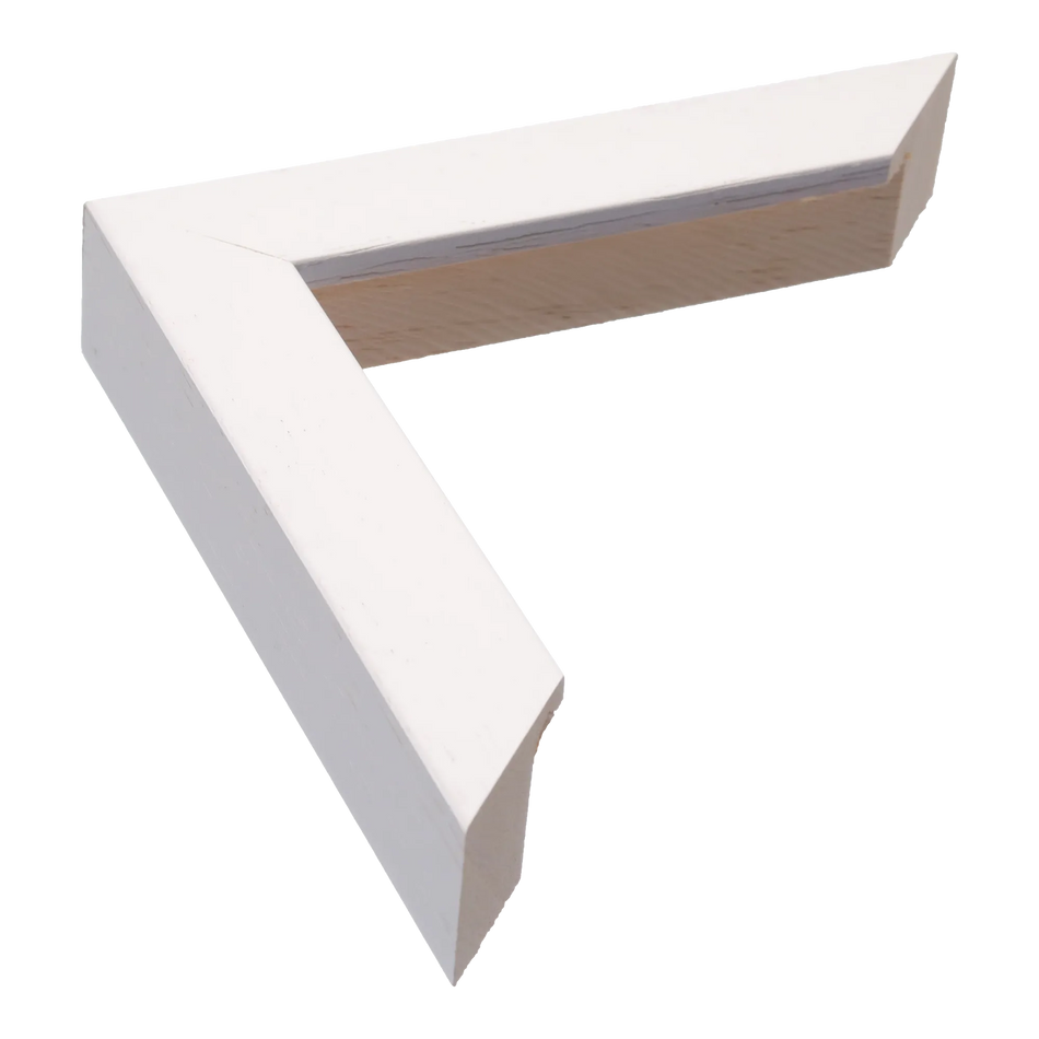 Classic I in white grain picture frame