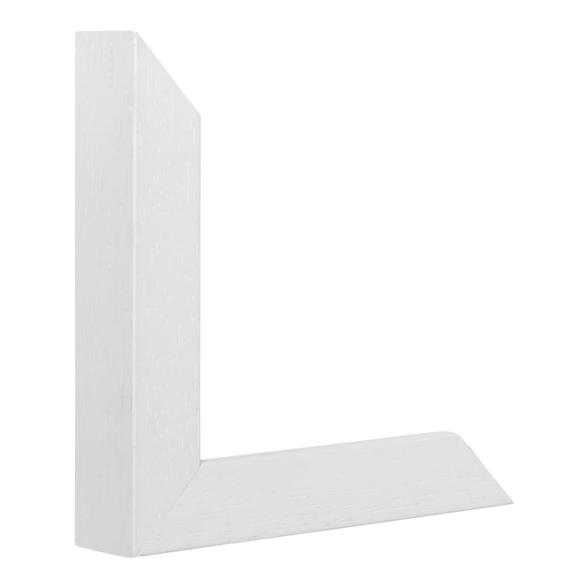 Vertical view of classic i white grain picture frame