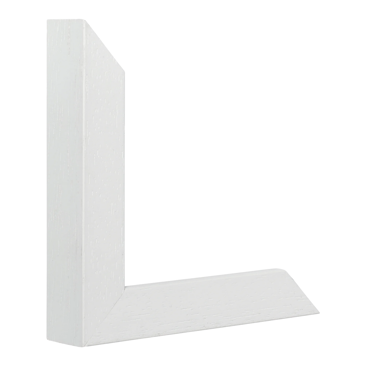 Vertical view of classic i white grain picture frame sample