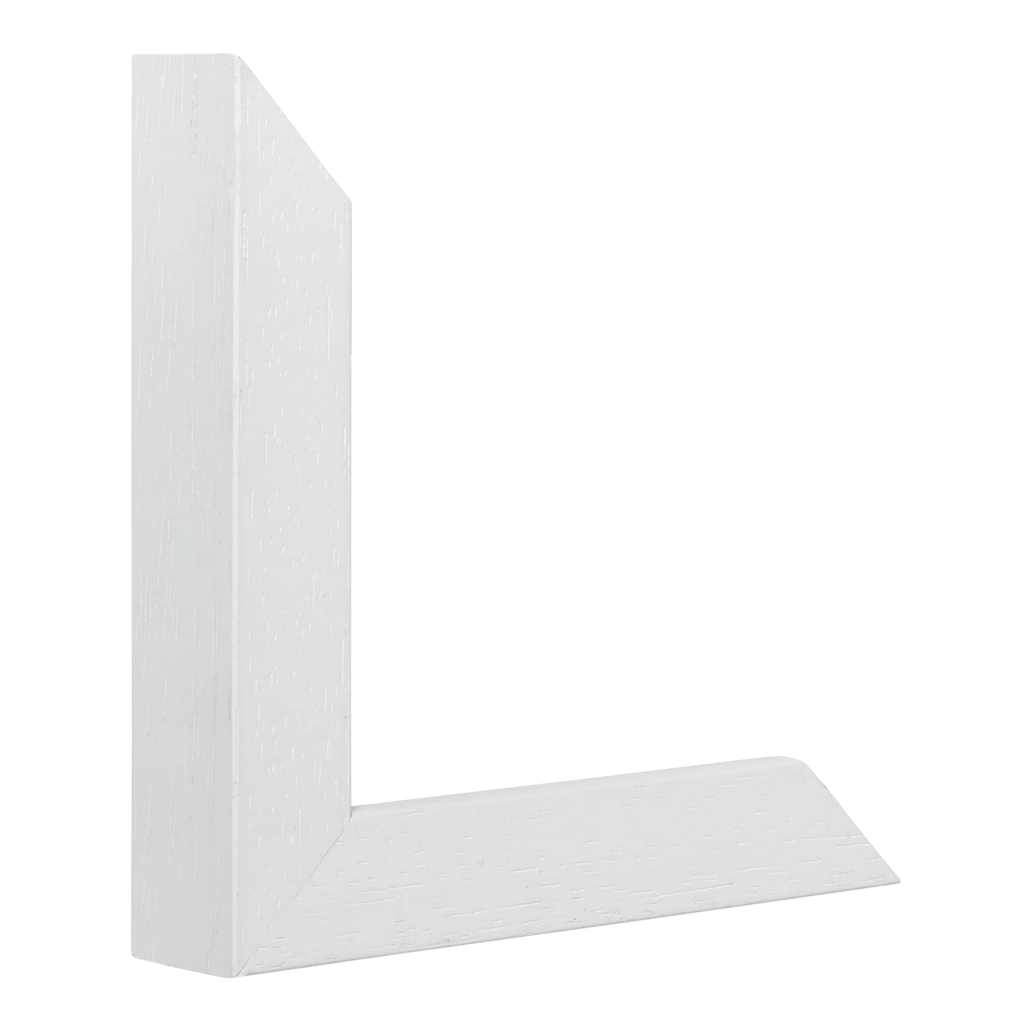 Vertical view of classic i white grain picture frame sample