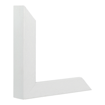Vertical view of classic i white grain picture frame sample