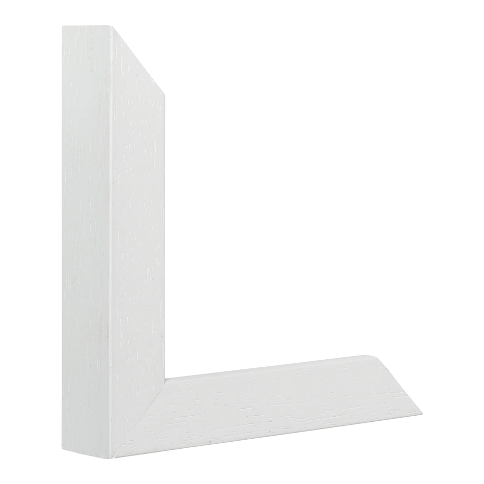 Vertical view of classic i white grain picture frame