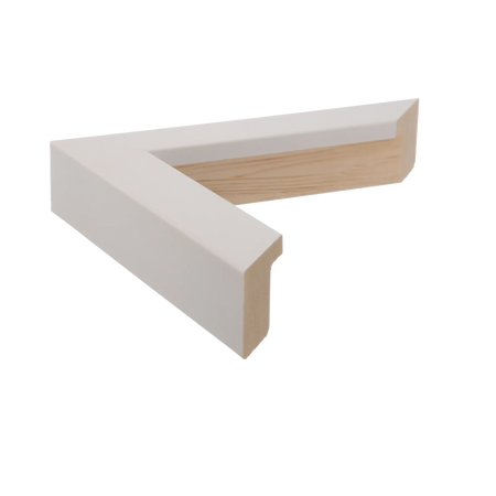 Side view of Classic I picture frame in white