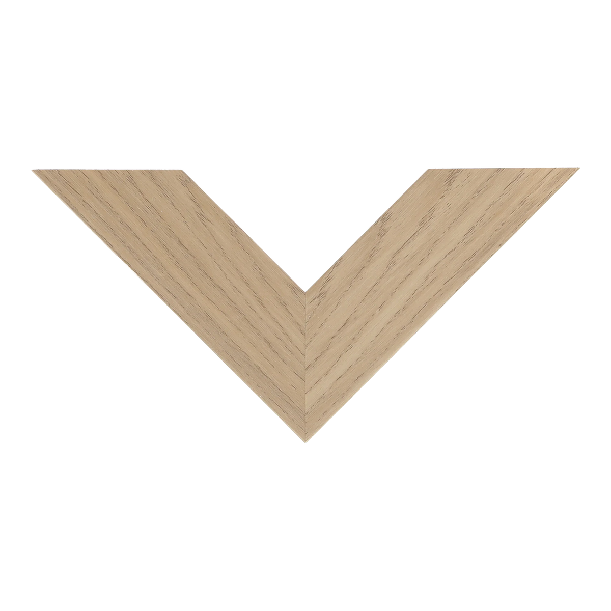 Top view of Classic II picture frame in oak grain
