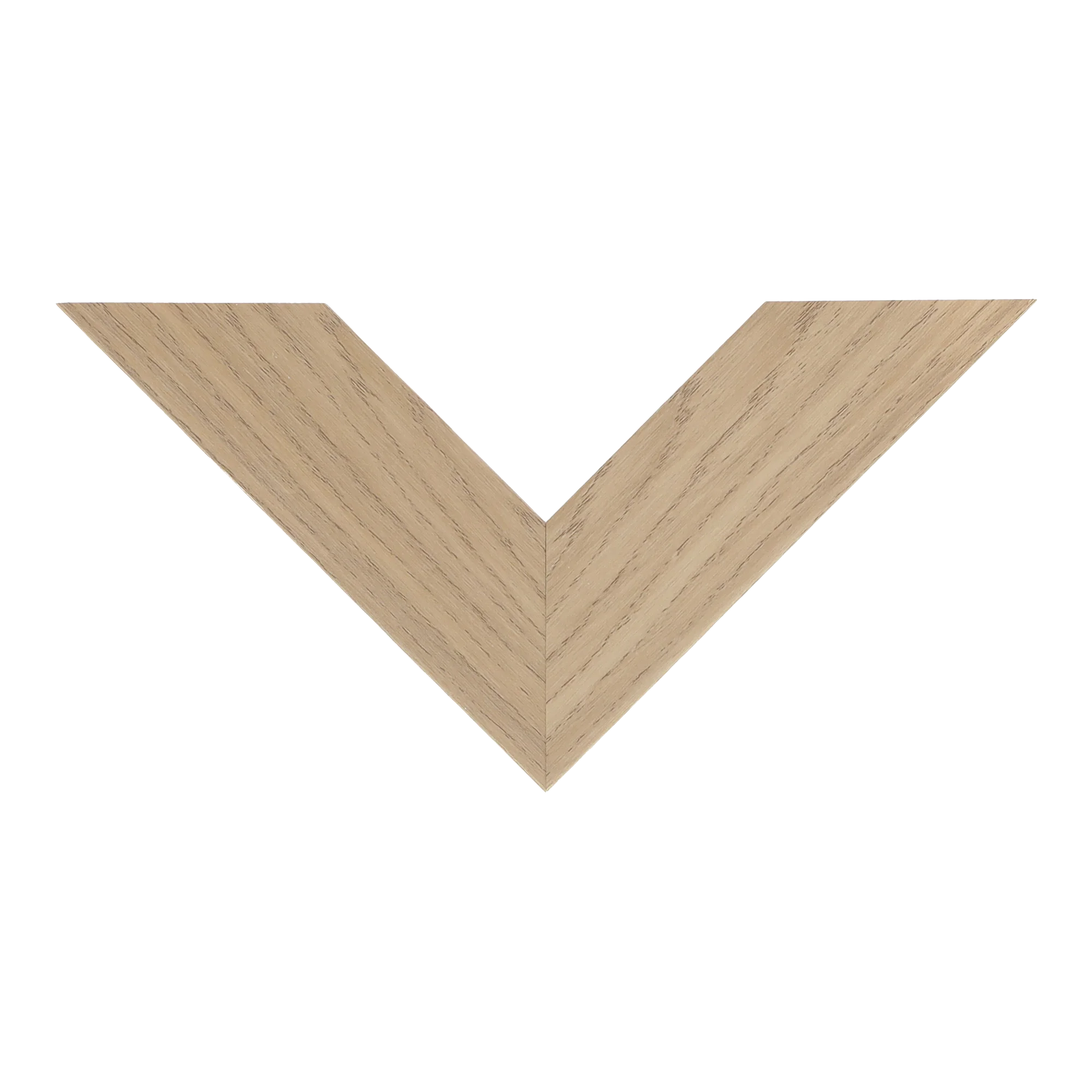 Top view of Classic II picture frame in oak grain