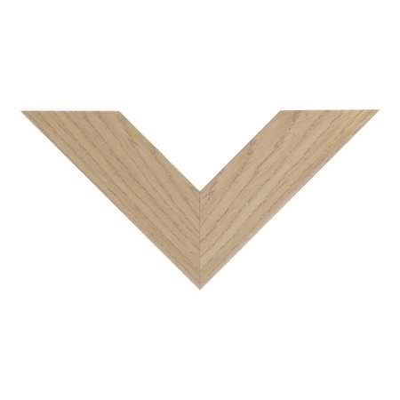 Top view of Classic II picture frame in oak grain