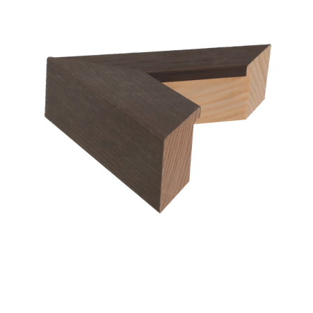 Side view of Classic II picture frame in wenge grain