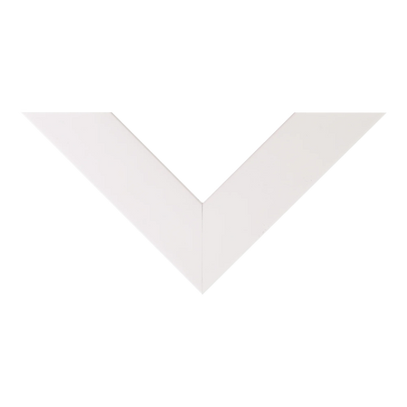 Top view of Classic II picture frame in white