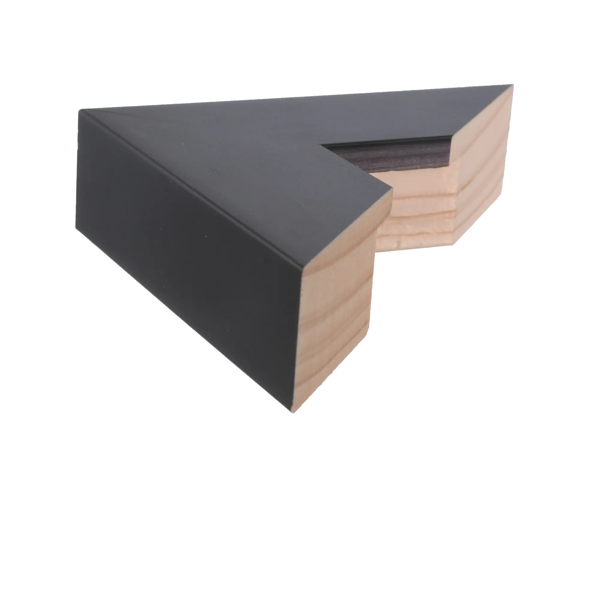 Side view of Classic III picture frame in black