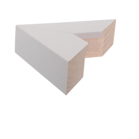 Side view of Classic III picture frame in white