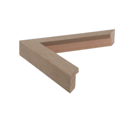 Side view of Cube picture frame in almond