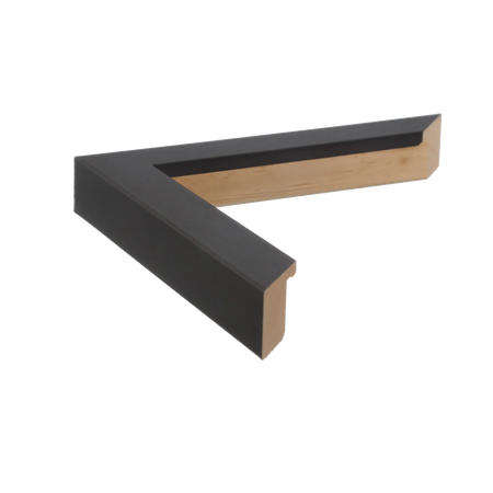 Side view of Cube picture frame in brushed black