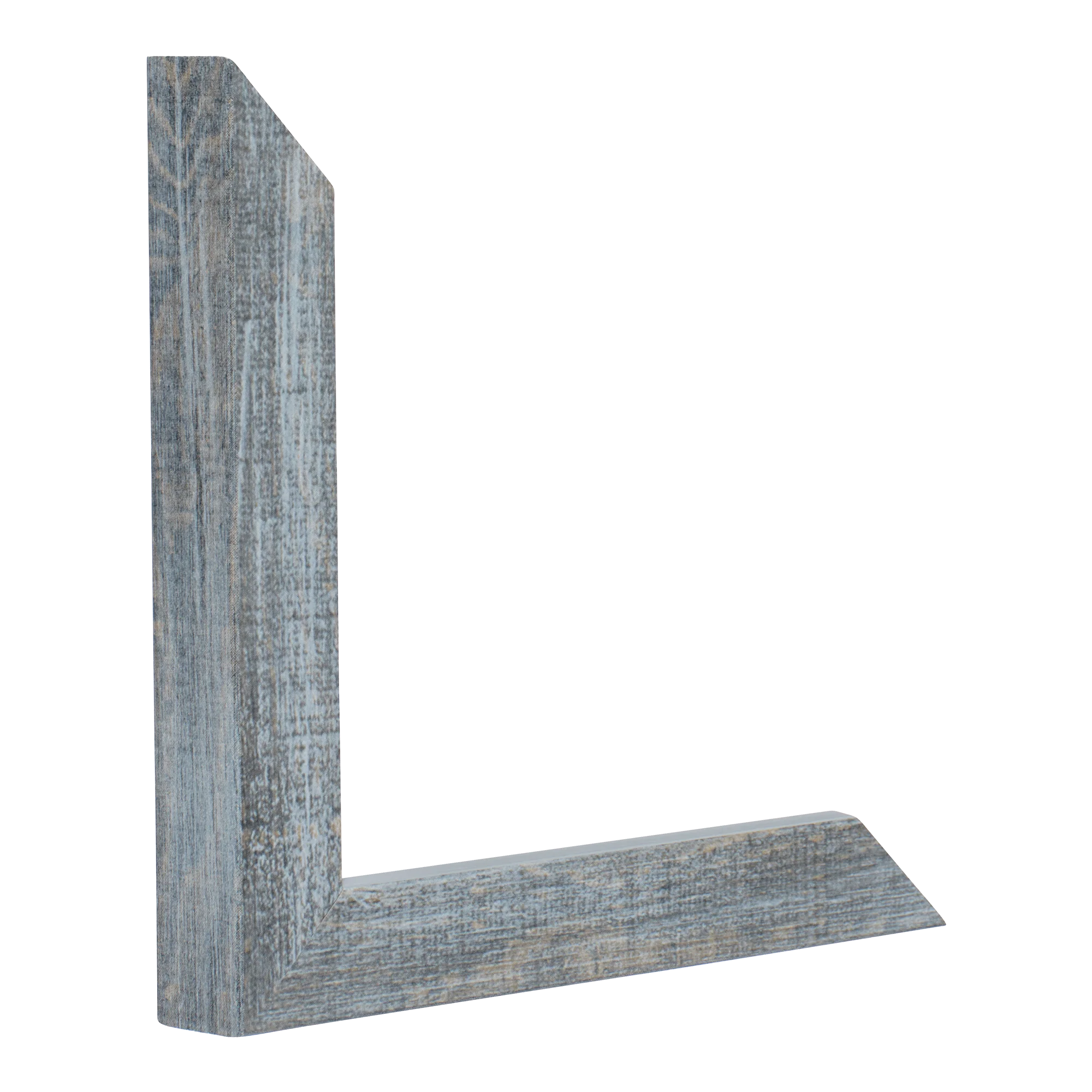 Vertical view of cube blue picture frame