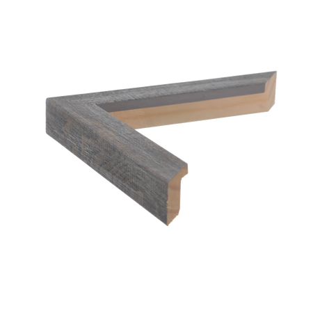 Side view of Cube picture frame in blue