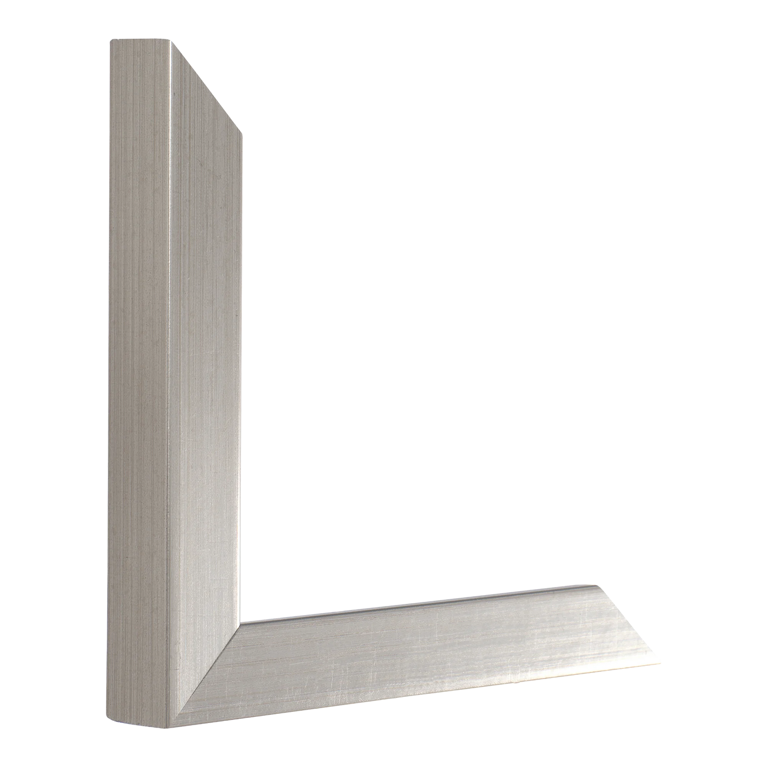 Vertical view of cube brushed pewter picture frame