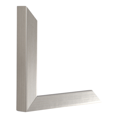 Vertical view of cube brushed pewter picture frame