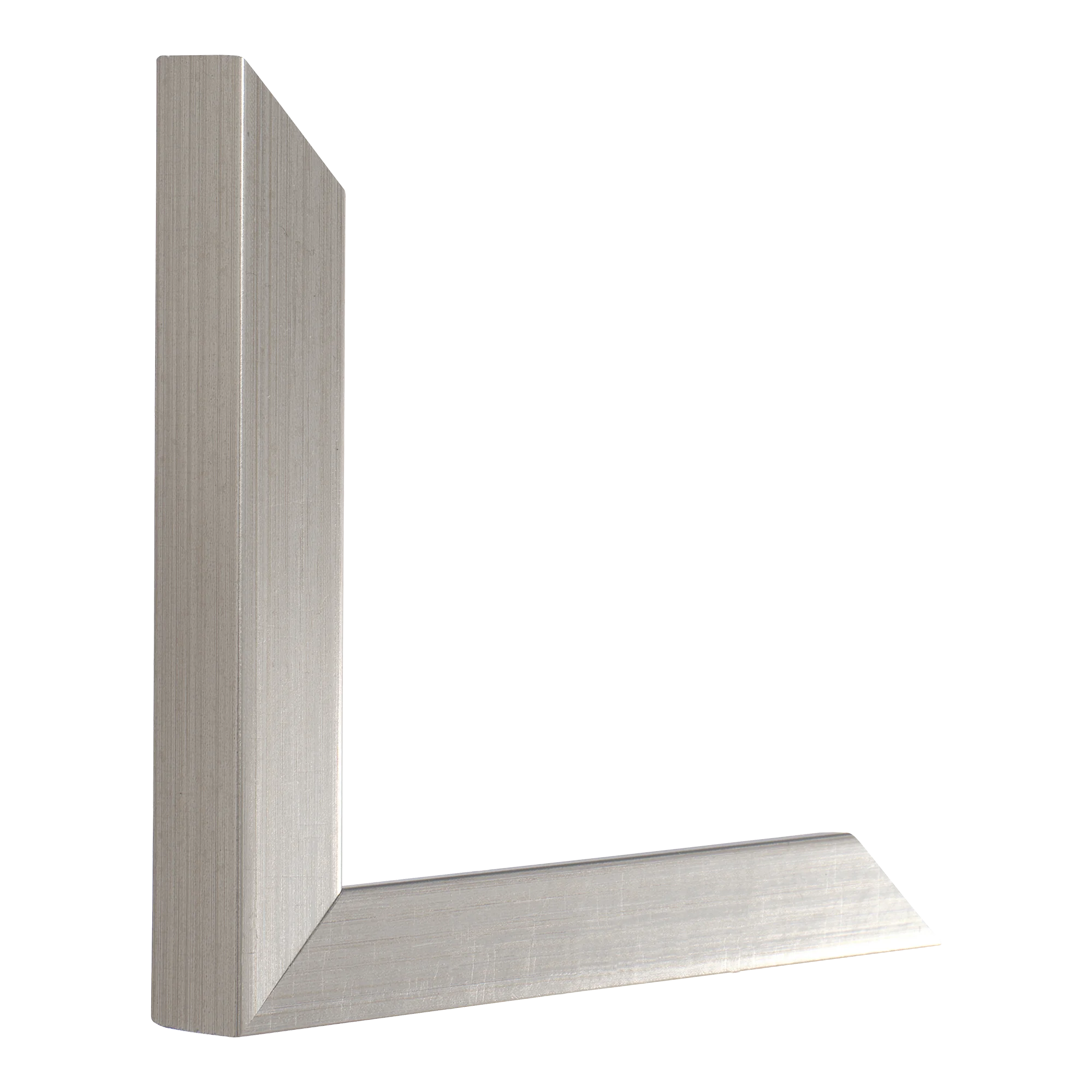 Vertical view of cube brushed pewter picture frame