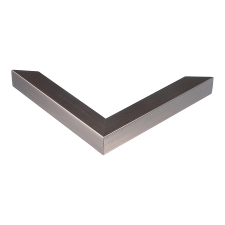 Corner view of Cube in brushed pewter picture frame