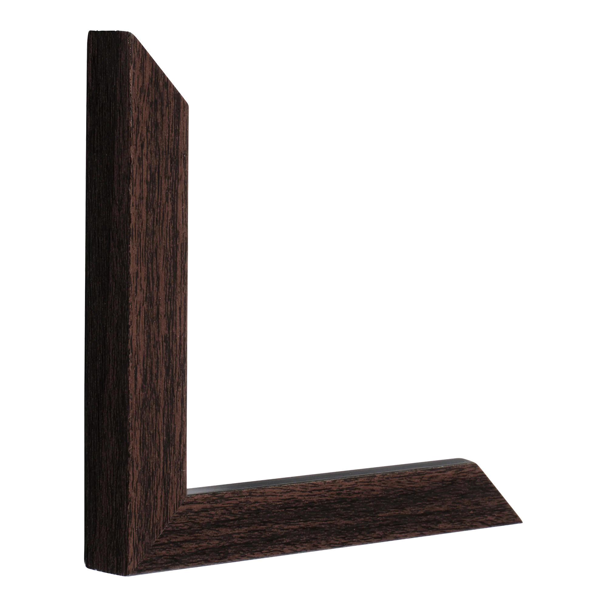 Vertical view of cube brown picture frame