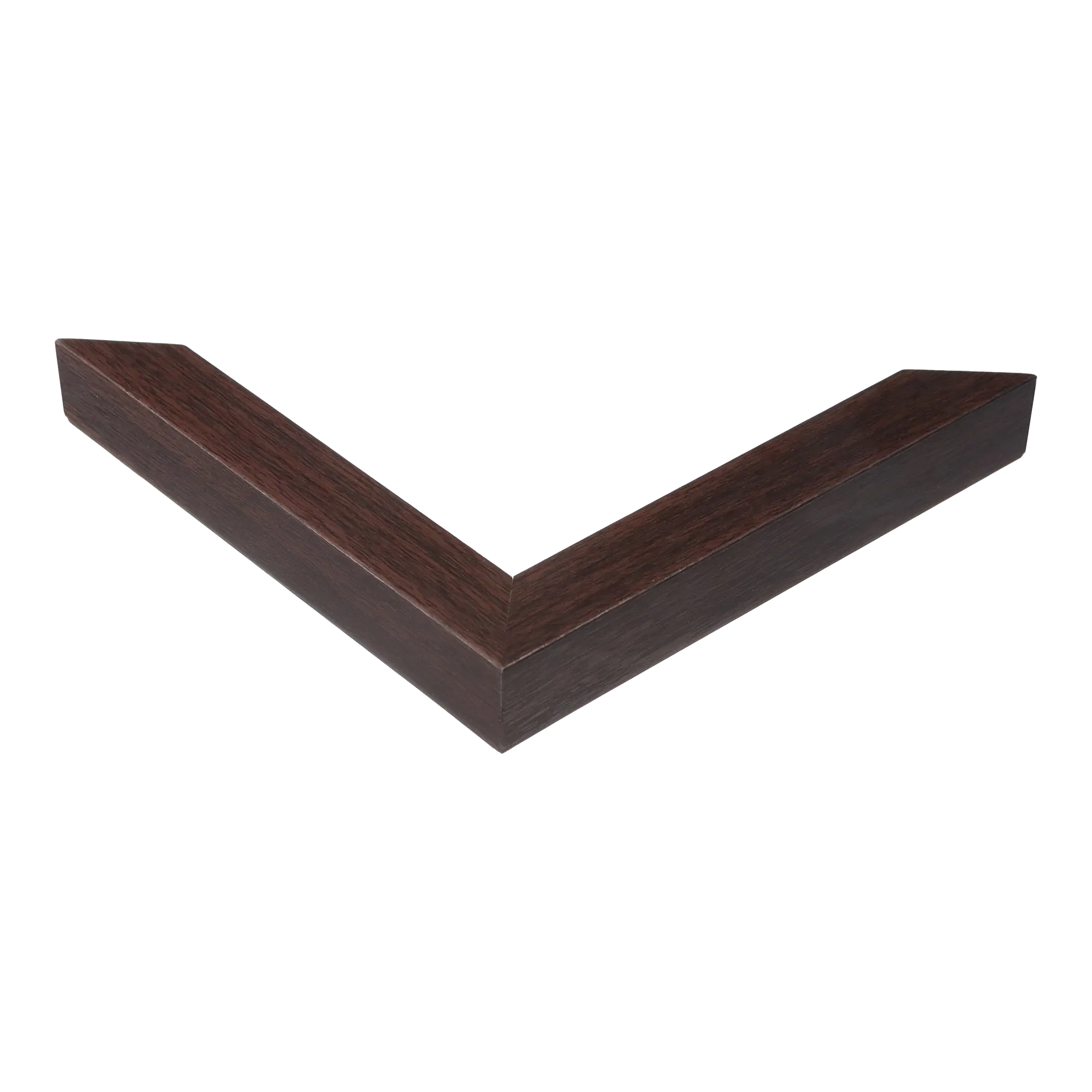 Corner view of Cube in brown picture frame