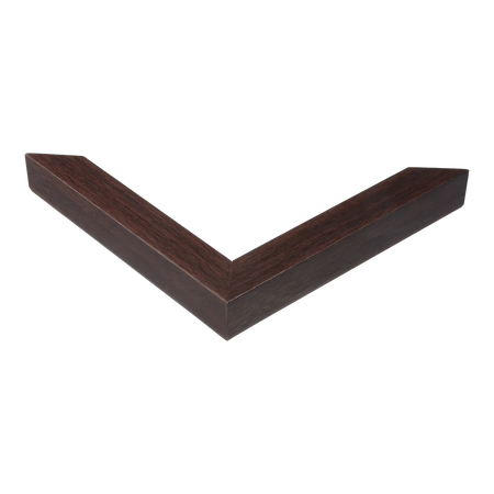 Corner view of Cube in brown picture frame