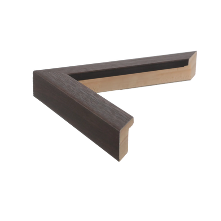 Side view of Cube picture frame in brown