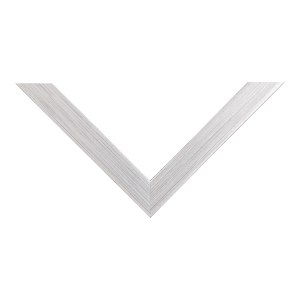 Top view of Cube picture frame in brushed silver