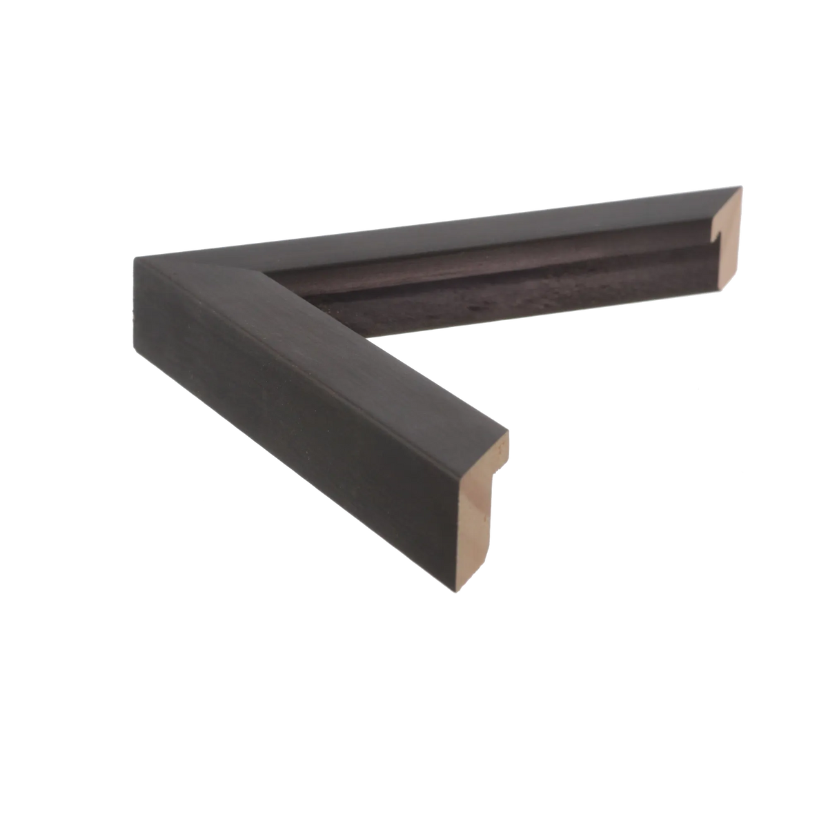 Side view of Cube picture frame in chocolate