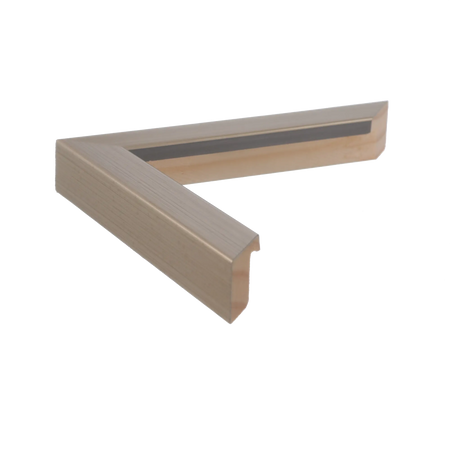 Side view of Cube picture frame in champagne