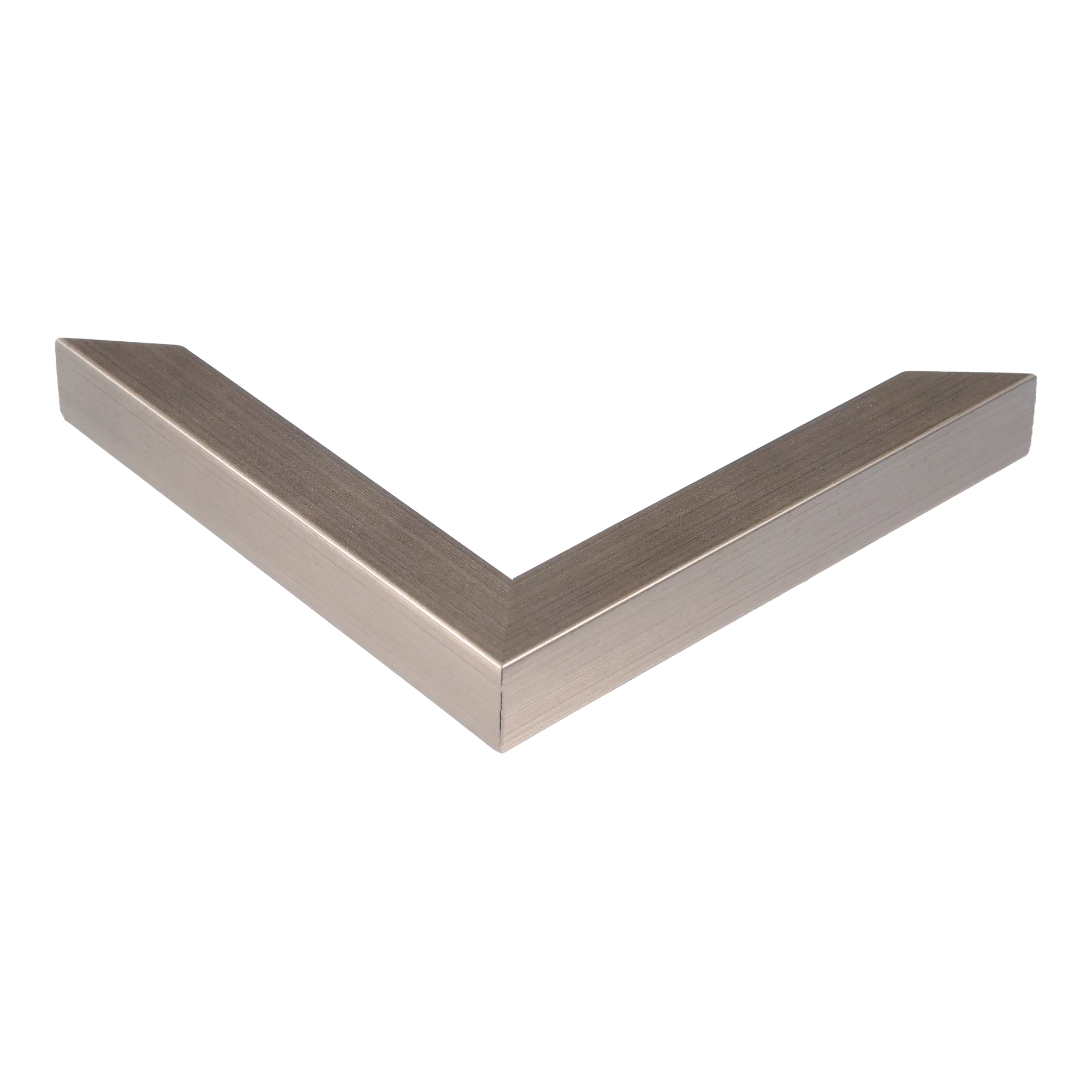 Corner view of Cube in champagne picture frame