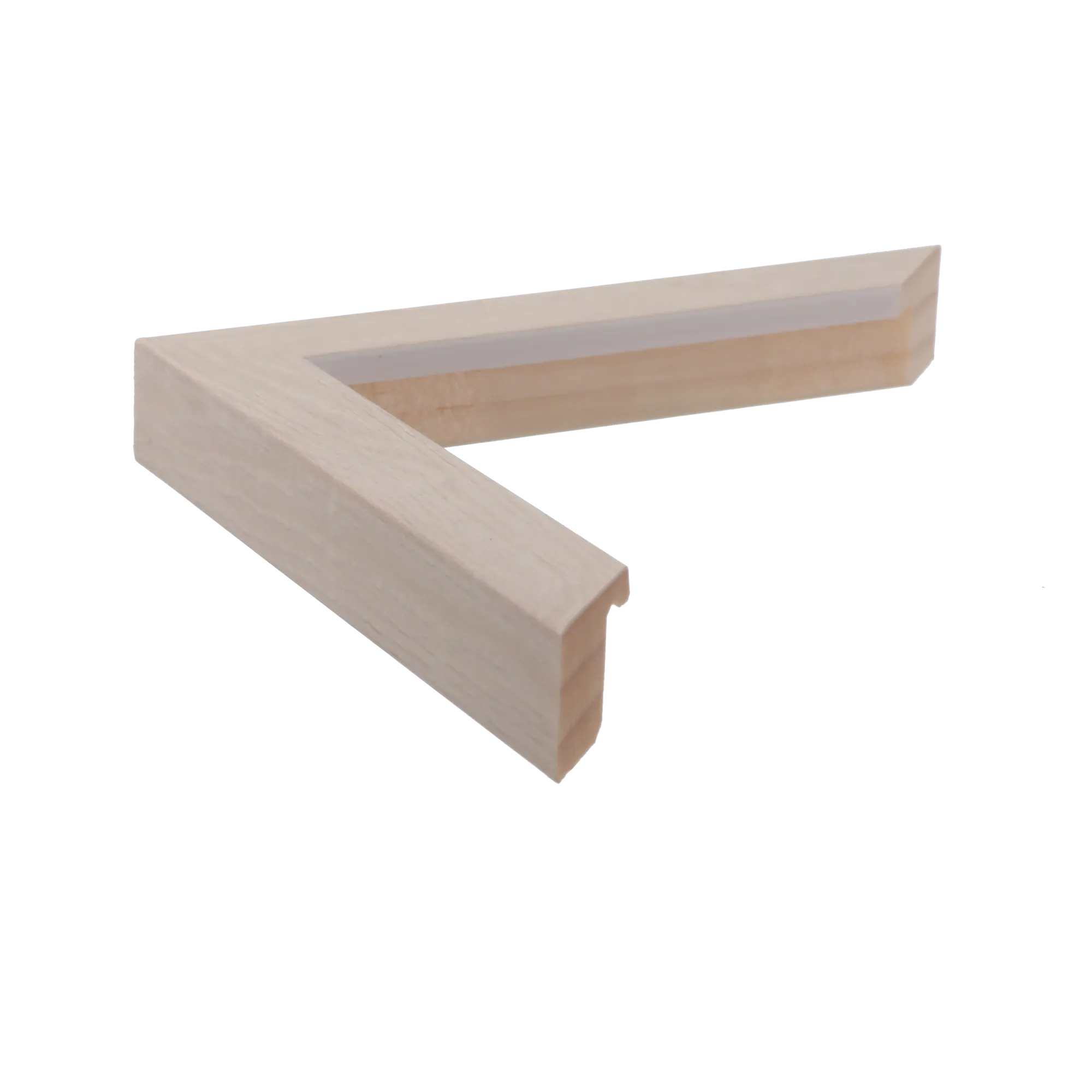 Side view of Cube picture frame in cream