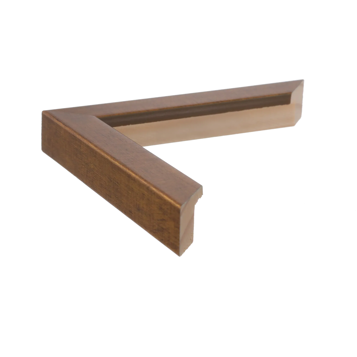 Side view of Cube picture frame in dark gold