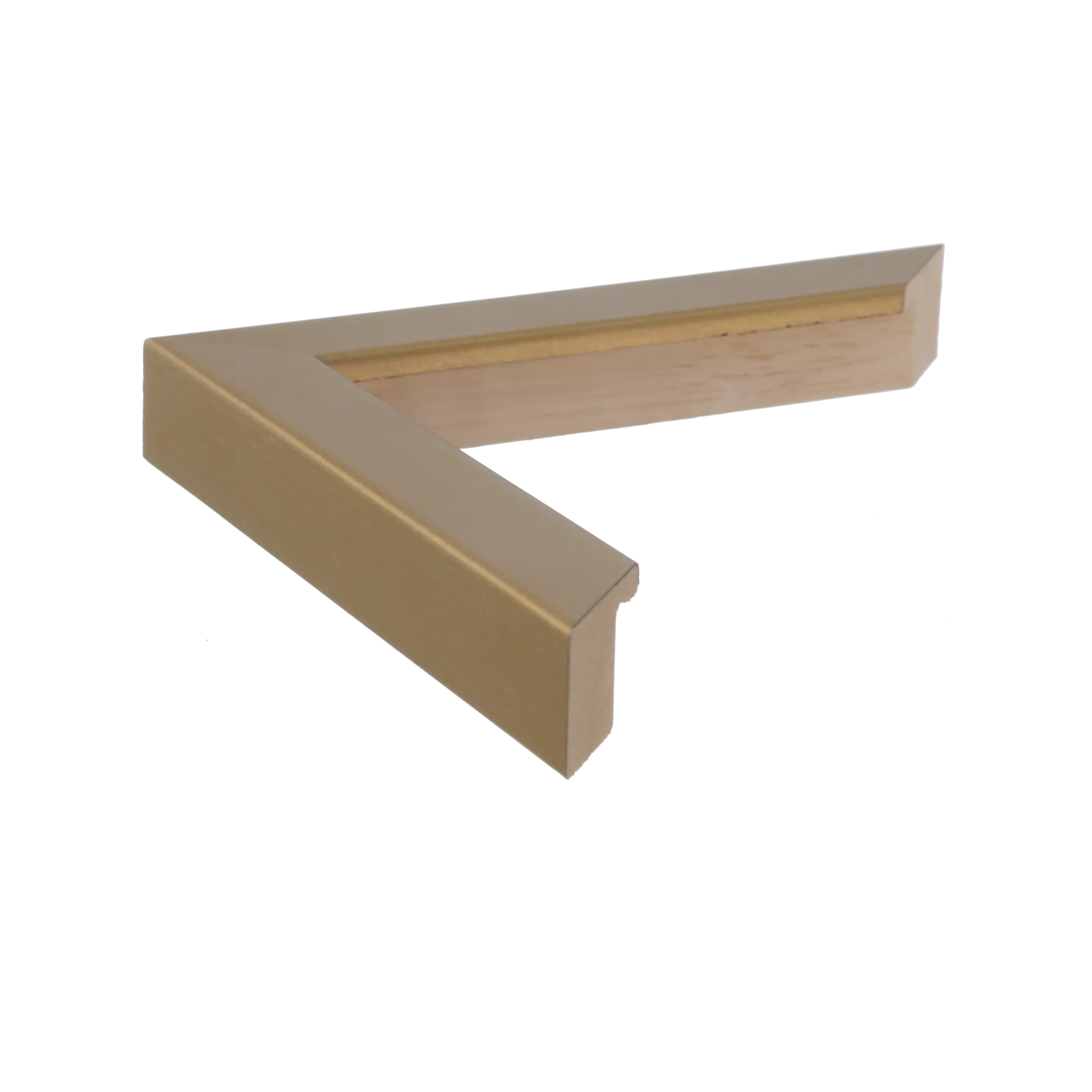Side view of Cube picture frame in gold