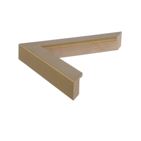 Side view of Cube picture frame in gold