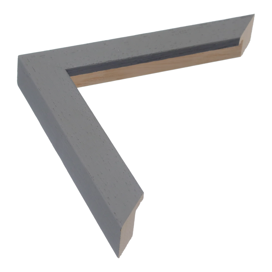 Cube in grey grain picture frame