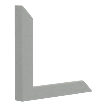 Vertical view of cube grey grain picture frame sample